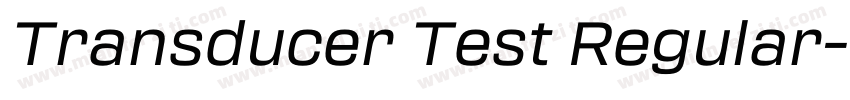 Transducer Test Regular字体转换